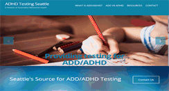 Desktop Screenshot of adhdtestingseattle.com